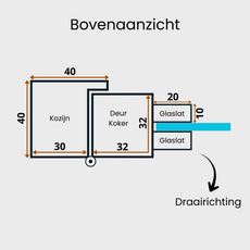 STALEN SCHARNIERDEUR ROOKGLAS | PRESTIGE