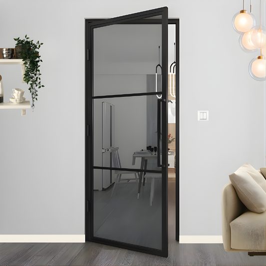 STALEN SCHARNIERDEUR ROOKGLAS | 3-VAKS